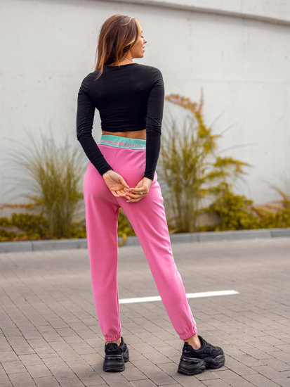 Pantalon de sport pour femme rose Bolf H1007