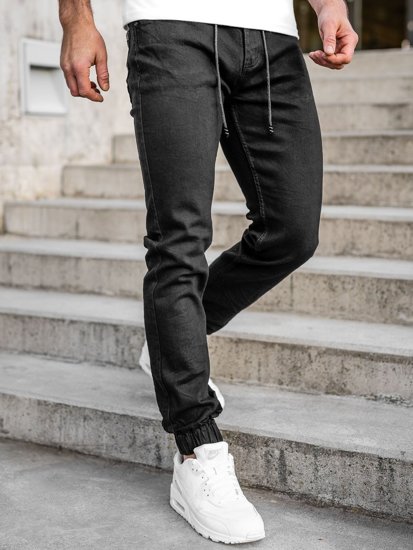 Pantalon en jean jogger pour homme noir Bolf 60033W0
