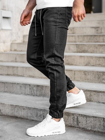 Pantalon en jean jogger pour homme noir Bolf 60033W0