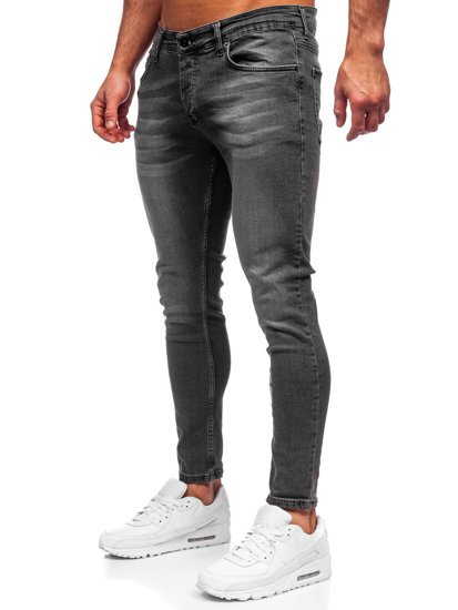 Pantalon en jean pour noir homme slim fit Bolf R919  