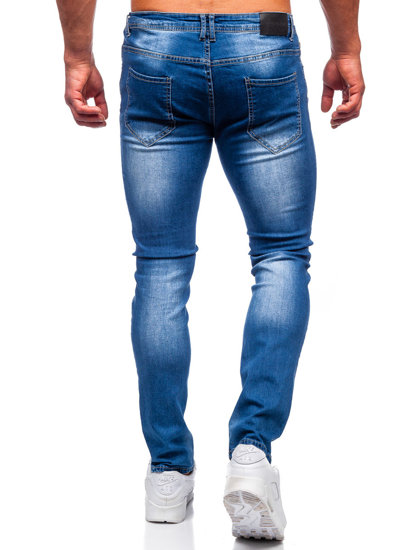 Pantalon en jean regular fit pour homme bleu foncé Bolf MP019BC