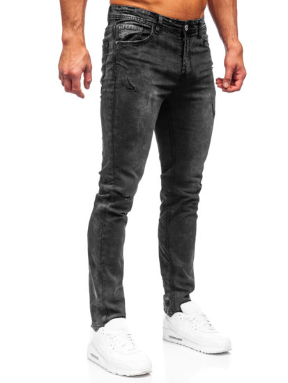 Pantalon en jean regular fit pour homme noir Bolf K10006-2