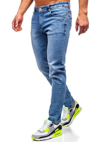 Pantalon en jean skinny fit pour homme bleu foncé Bolf KX536