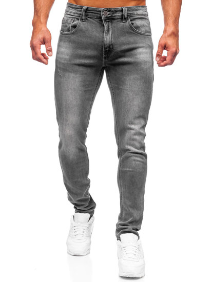Pantalon en jean skinny fit pour homme noir Bolf KX598