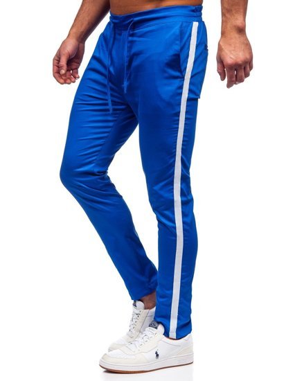 Pantalon en tissu jogger cobalte pour homme Bolf 0013    