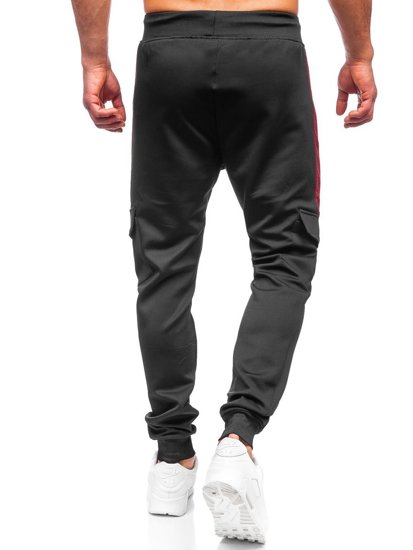 Pantalon jogger cargo de sport pour homme noir Bolf K10283