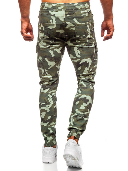 Pantalon jogger cargo en jean pour homme camo-vert Bolf KA9225-3