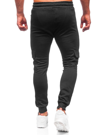 Pantalon jogger cargo pour homme noir Bolf HW2176