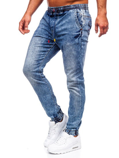 Pantalon jogger en jean pour homme bleu Bolf 51069S0