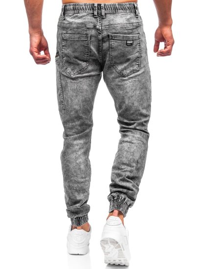 Pantalon jogger en jean pour homme noir Bolf T354