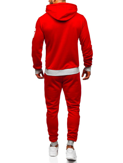 Survêtement à capuche pour homme rouge Bolf 8C59