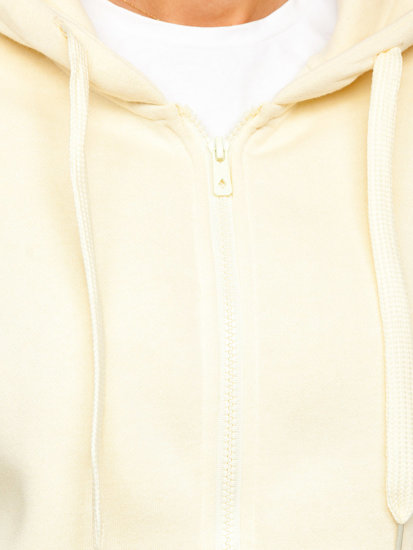Sweat-shirt à capuche pour femme écru Bolf W03B