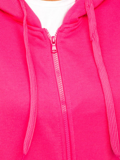 Sweat-shirt à capuche pour femme fuchsia Bolf W03B