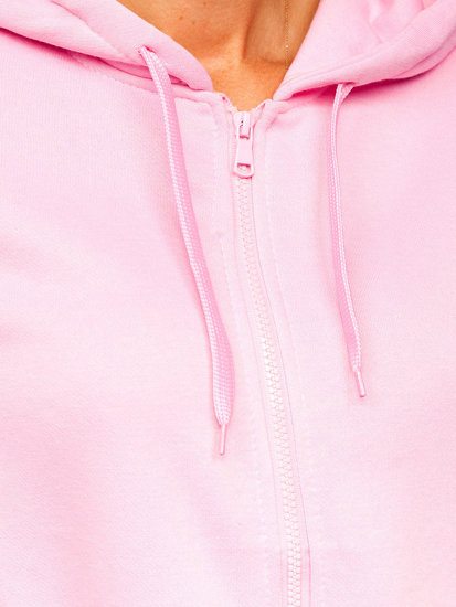 Sweat-shirt à capuche pour femme rose Bolf W03B