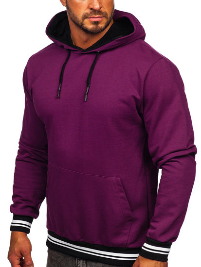 Sweat-shirt à capuche pour homme violet Bolf 145369