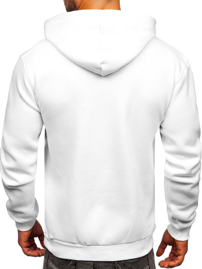 Sweat-shirt blanc kangourou à capuche pour homme Bolf B1004 