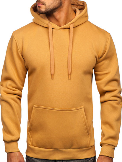 Sweat-shirt brun kangourou à capuche pour homme Bolf B1004