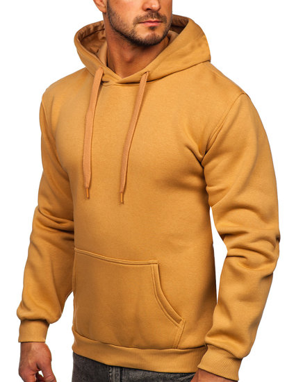 Sweat-shirt brun kangourou à capuche pour homme Bolf B1004