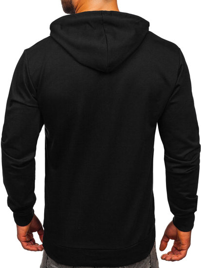Sweat-shirt imprimé à capuche pour homme noir Bolf 146347
