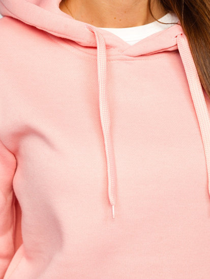 Sweat-shirt poche kangourou pour femme rose clair Bolf W02B