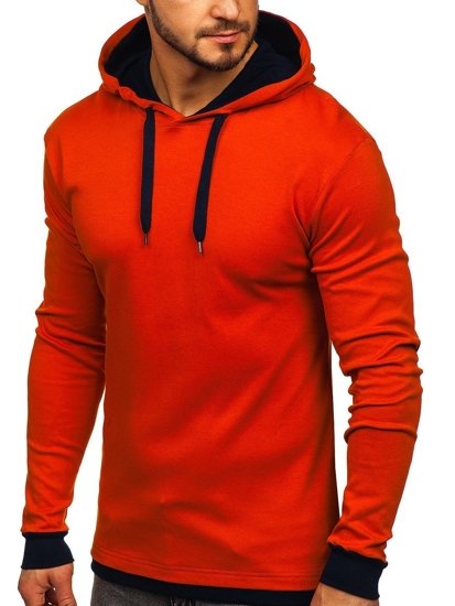 Sweat-shirt pour homme avec capuche orange Bolf 145380