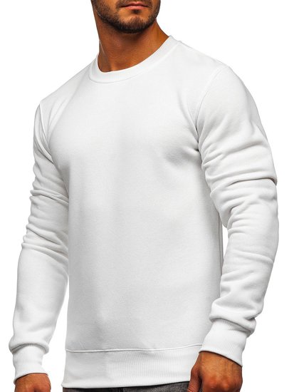 Sweat-shirt pour homme sans capuche blanc Bolf 2001  