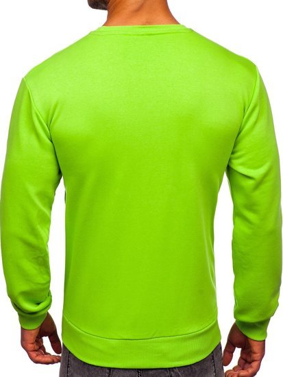 Sweat-shirt pour homme sans capuche vert clair Bolf 171715   