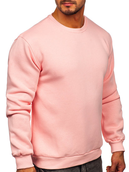 Sweat-shirt rose clair sans capuche pour homme Bolf 2001  