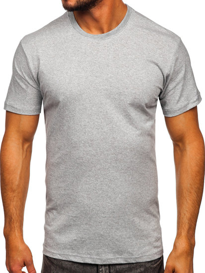 Tee-shirt en coton pour homme gris clair Bolf 0001