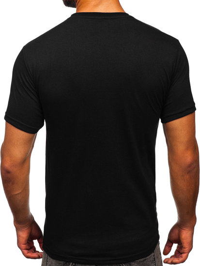 Tee-shirt imprimé pour homme noir Bolf 14499