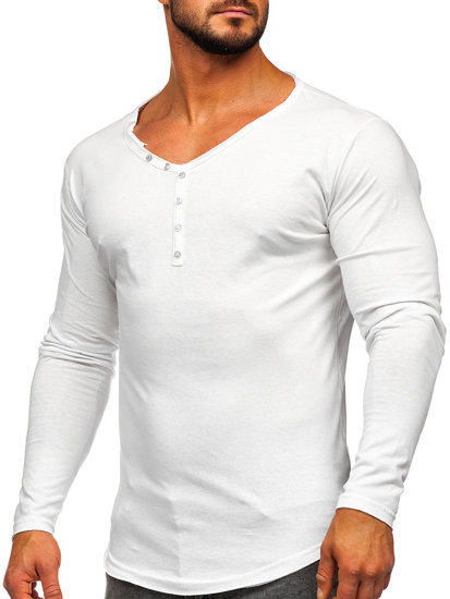 Tee-shirt manche longue pour homme blanc Bolf 5059A