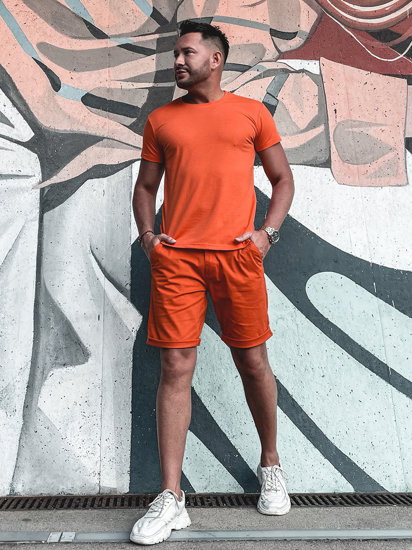 Tee-shirt orange sans imprimé pour homme Bolf 2005-32 