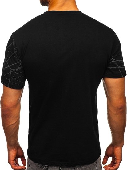 Tee-shirt pour homme avec imprimé noir Bolf SS10935  