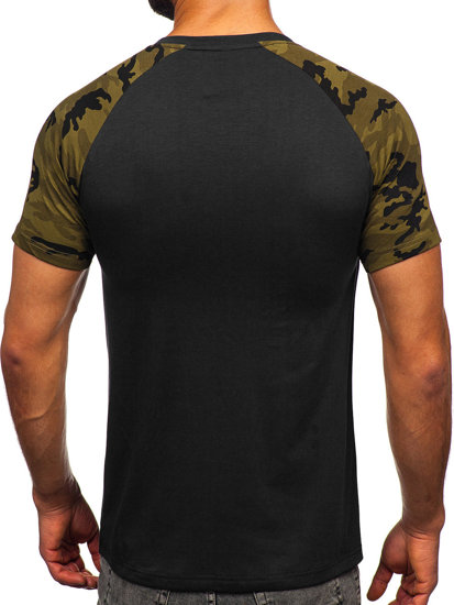 Tee-shirt pour homme noir-camo Bolf 8T82