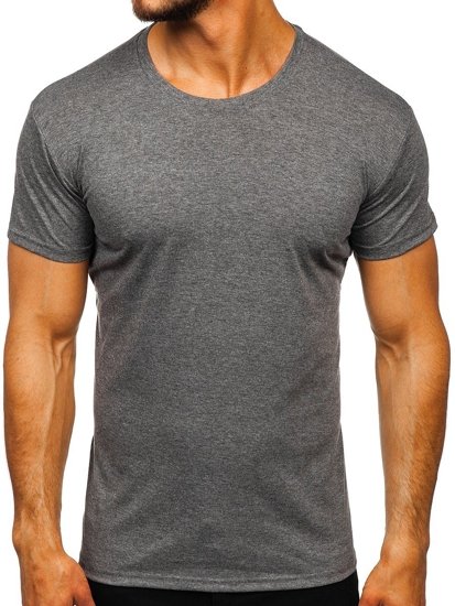 Tee-shirt pour homme sans imprimé graphite Bolf 2005