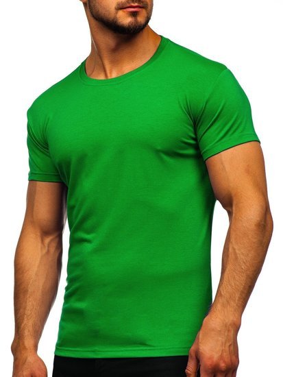 Tee-shirt pour homme sans imprimé vert Bolf 2005