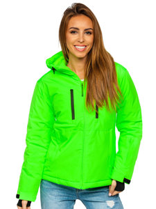 Blouson d'hiver de sport pour femme vert-néon Bolf HH012