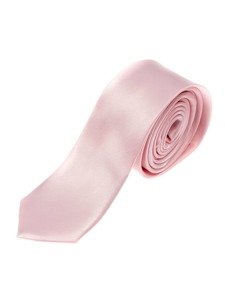Cravate élégante étroite pour homme rose Bolf K001