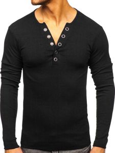 Homme T-shirt manche longue basic Noir Bolf 145362
