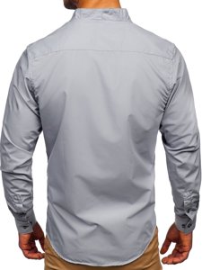 La chemise avec les manches longues pour homme grise Bolf 5720