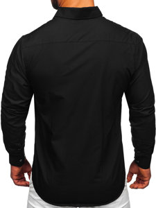 La chemise élégante avec les manches longues pour homme Noir Bolf 5821-1