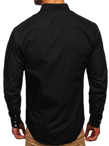 La chemise élégante avec les manches longues pour homme noire Bolf 5797