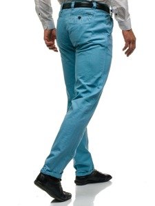 Le pantalon chino pour homme bleu clair Bolf 6188