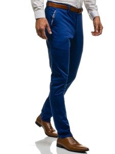 Le pantalon formel pour homme bleu Bolf 4326
