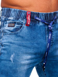 Le pantalon jogger jean pour homme bleu Bolf TF264
