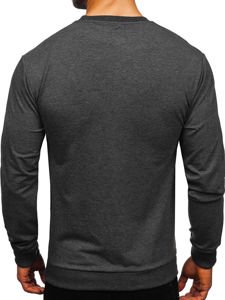 Le sweat-shirt sans capuche pour homme anthracite Bolf 0385