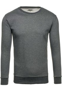 Le sweat-shirt sans capuche pour homme anthracite Bolf BO-01