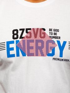 Le t-shirt imprimé pour homme Blanc Bolf 14333