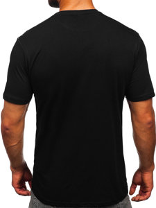Le t-shirt imprimé pour homme noir Bolf 14234