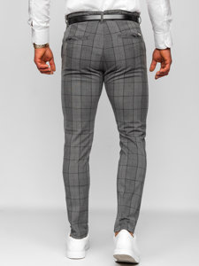 Pantalon chino en tissu à carreaux pour homme graphite Bolf 0032
